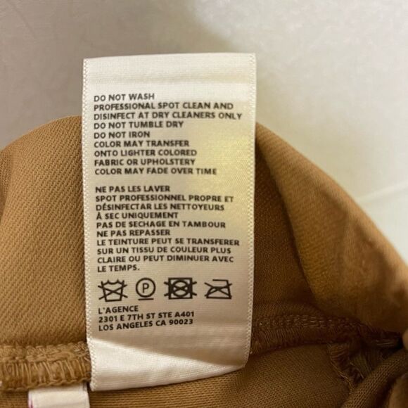 l’agence Rochelle High Rise Nutmeg Coated Pull On Pants L - Picture 6 of 7